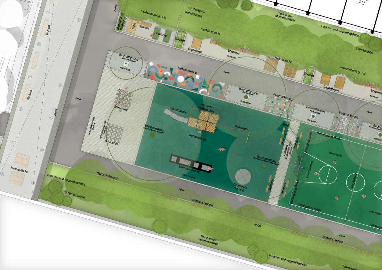 Deutsch-Französisches-Gymnasium - Planausschnitt Spielbereich