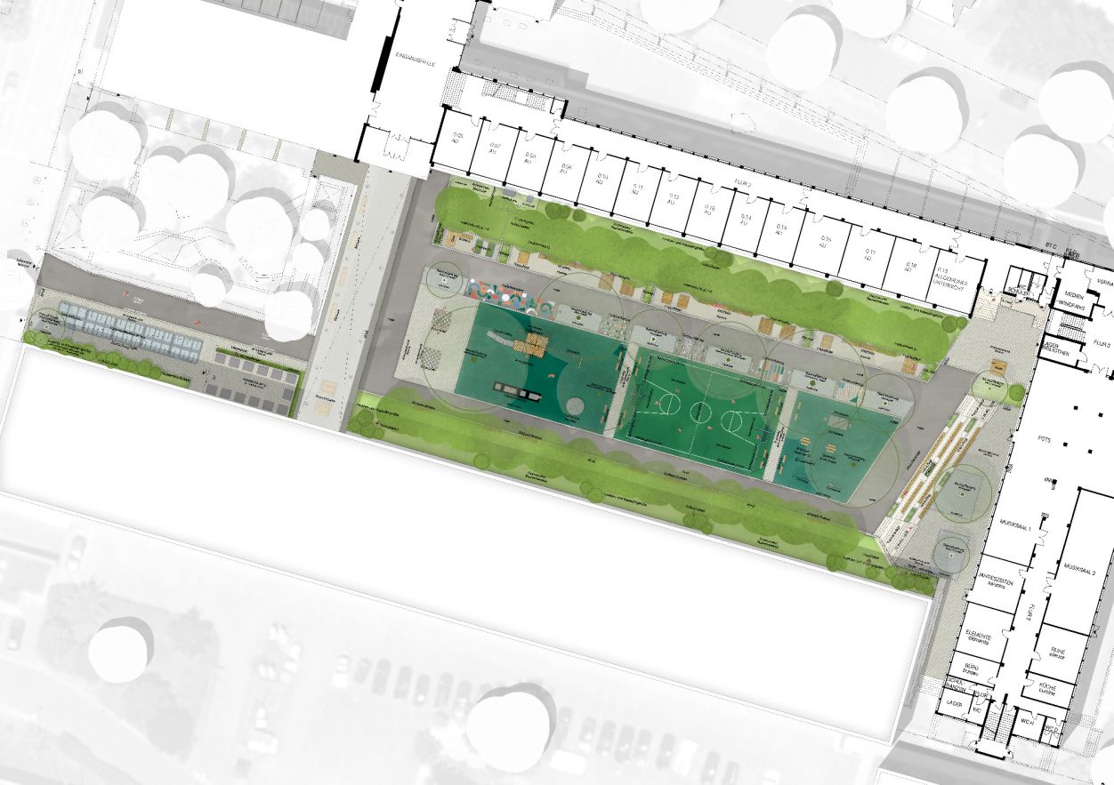 Deutsch-Französisches-Gymnasium - Lageplan Entwurfsplanung