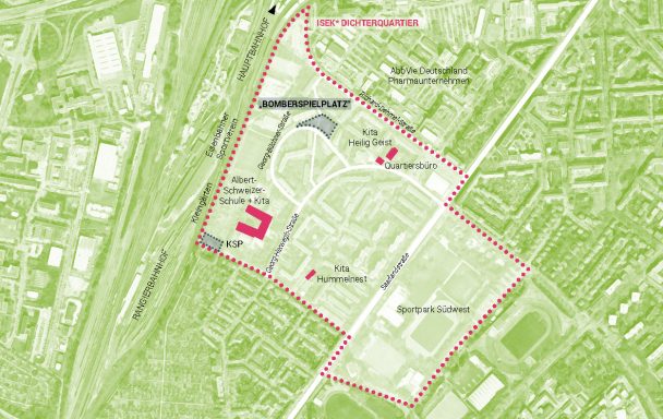 Bürgerbetiligung zum "Bomberspielplatz" in Ludwigshafen am 12.03.2025, Fördergebiet Dichterquartier 