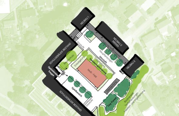 Schulhof Fortuin Gemeinschaftsschule Illingen_Konzeptskizze