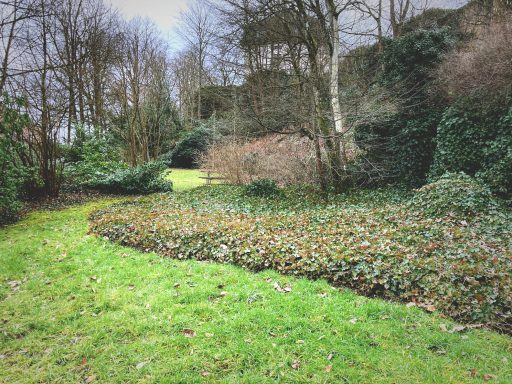 Gartenanlage des Erbprinzenpalais in Saarbrücken im Februar 2025