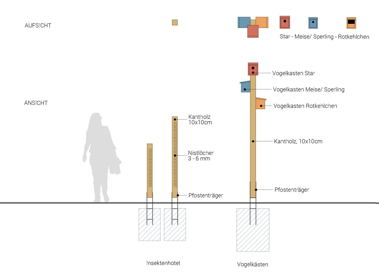 Deutsch-Französisches-Gymnasium - Schnittansicht Tierbehausungen