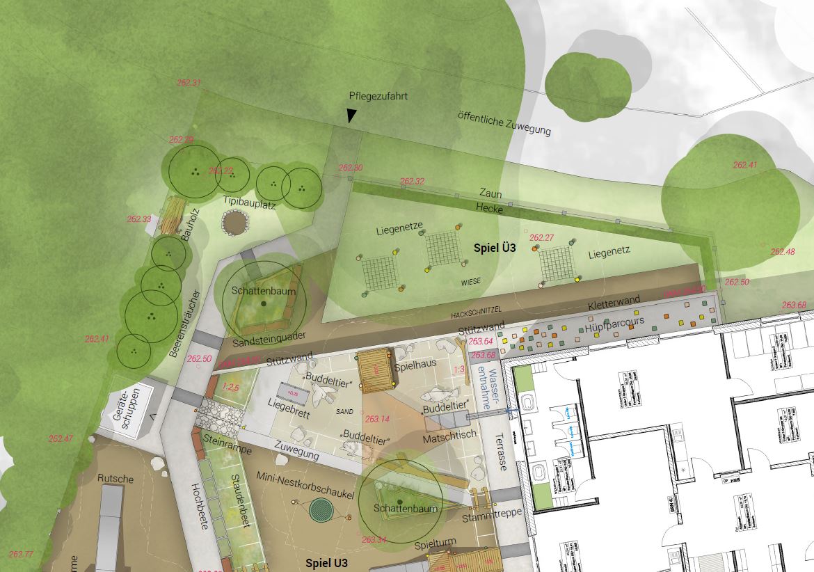 Kita Burgpark_Lageplanausschnitt Nord